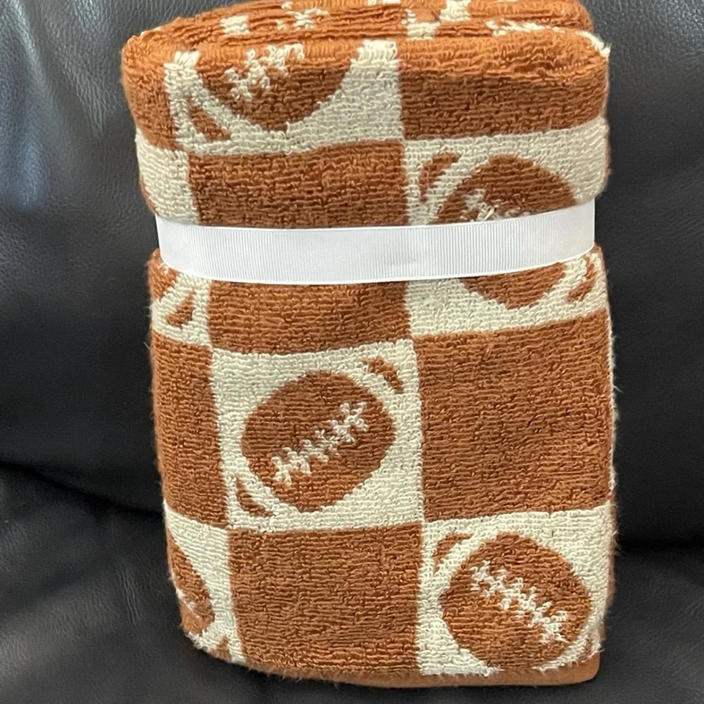 DEBORAH CONNOLLY DESIGNS FOOTBALL Hand Towels, Set of 2